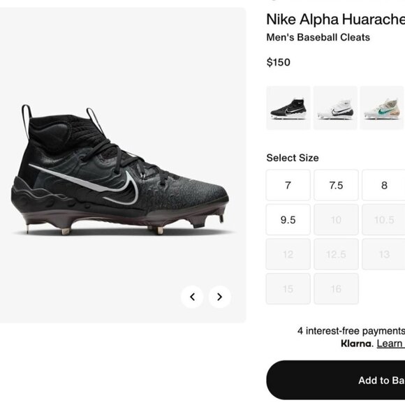 Nike Alpha Huarache NXT Men's Baseball Cleats Size 8.5 Black DJ6517-010 New $150 - Picture 16 of 16